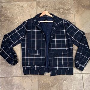 PLAID ZipUp Cashmere Jacket